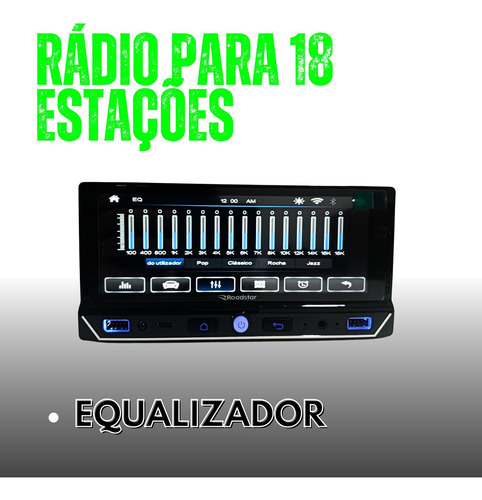 Central Multimídia 1din Mp5 Universal Bt Carplay Sem Fio
