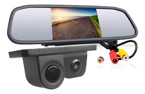 Kit Estacionamento Sensor Camera Retrovisor Lcd Pajero