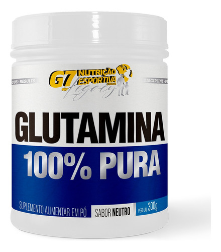 Glutamina 300g - G7 Legacy - 100% Pura Aumento De Imunidade 