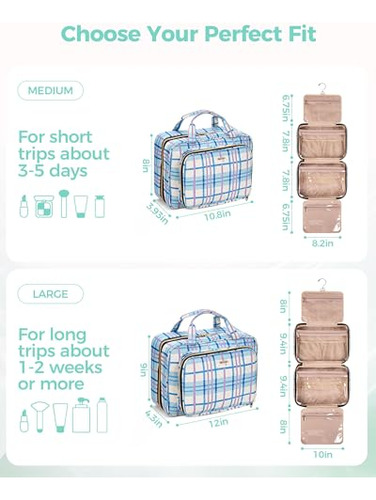 Bolsa De Artículos De Tocador Para Viaje Con Gancho Para Col