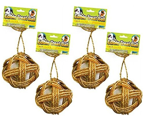 (paquete De 4) Willow Comestible Pequeña Bola Pet Chew Treat