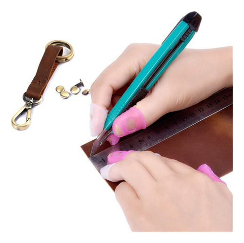 A 16pcs Dedal Silicona Para Contar Dinero Protector