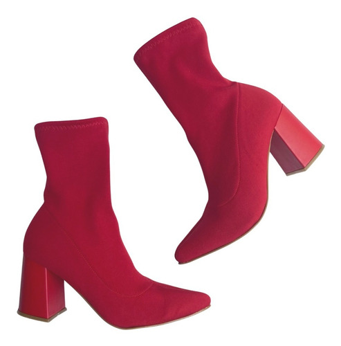 Imagen 3 de 10 de Botin Stretch Felipe Rentería Tacón 7cms Botas Mujer Moda