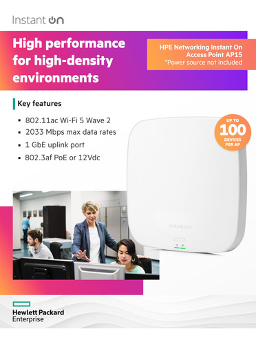 Punto De Acceso Hpe Networking Instant On Ap15 4x4 Wifi 5