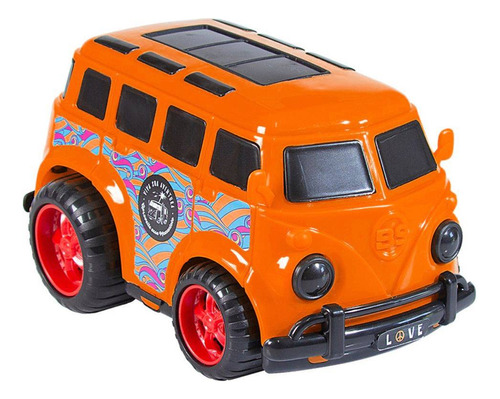 Carrinho De Brinquedo Mini Van Baby Colorido Cor Laranja