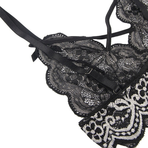 Suave Sujetador Inalámbrico De Encaje Sexy De Talla Grande P