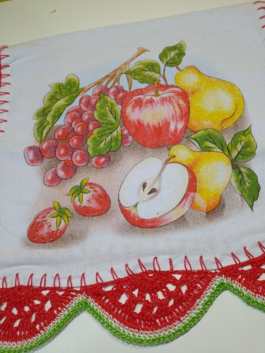 Panos De Prato Com Bicos De Crochê Kit Com 30 Unidades