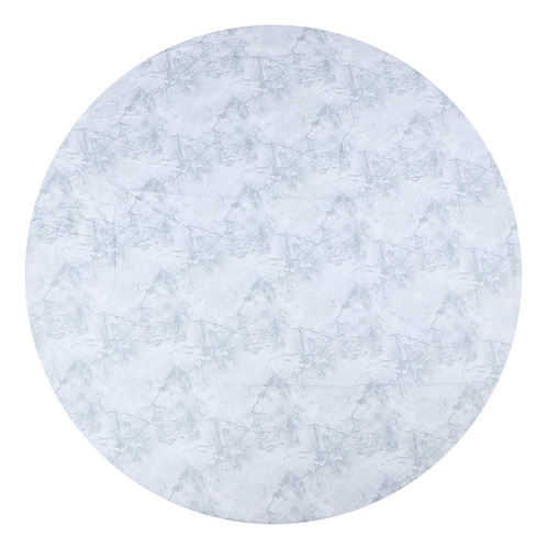 Mantel Redondo Con Diseño De Mármol Blanco Para Mesa L