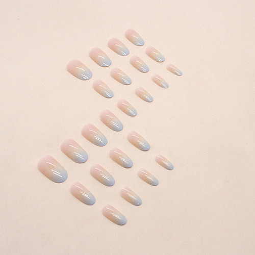 Oval Gradient Rainbow Fashion Nails