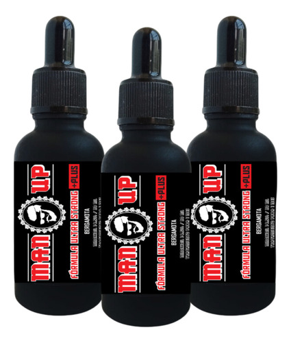 Man Up Kit Minoxidil 14.5% Bergamota 3 Unidades