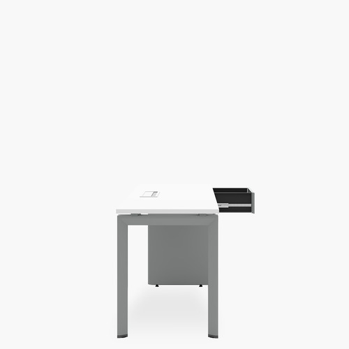 Escritorio Neo Con Pasacables 140x60 Con Cajonera Metalica