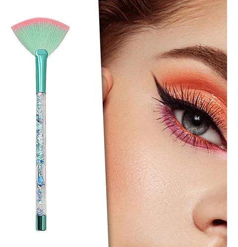 Brocha De Maquillaje En Abanico Con Brocha Suave Para Sombra