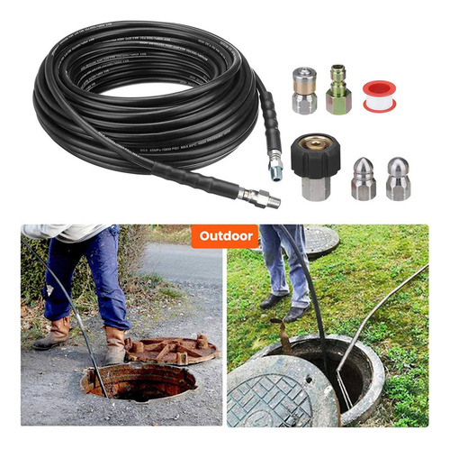 Kit De Chorro De Alcantarillado Lavadora A Presión - 1/4 Pul