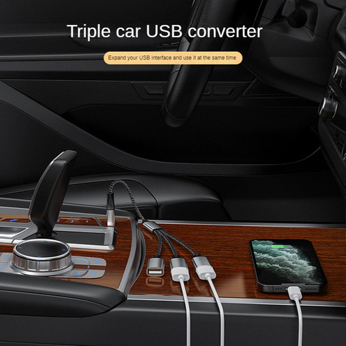 Cable Adaptador Otg De Triple Puerto Usb A Usb 2.0 Hab Dat