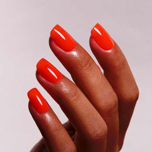 Esmalte De Uñas De Gel Naranja Neón, 0.5 Onzas Líquidas, Esm