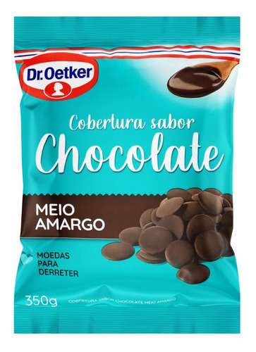 Cobertura Chocolate Meio Amargo Tipo Moeda Dr. Oetker 350g