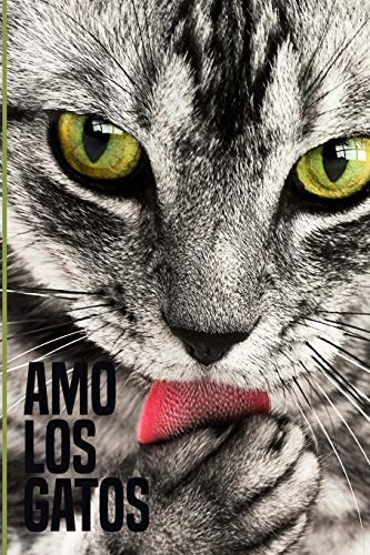 Amo Los Gatos: Cuaderno | 110 Pages | Size 6  X9  |deja Que