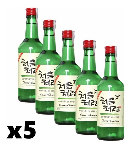 5x Bebida Coreana Soju Chum Churum 20% Rich Importada