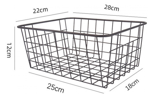 Cesta De Almacenamiento De Alambre Con Asas Para De Del