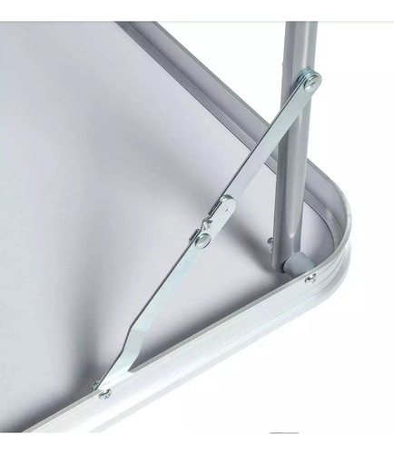 Mesa Plegable De Aluminio 0.80x0.60 (color Madera Claro)