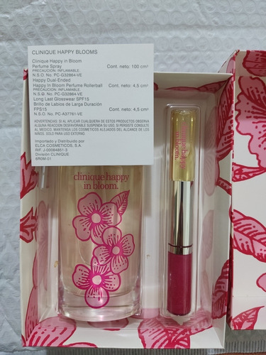Imagen 2 de 3 de Perfume Clinique Happy In Bloom Original. Kit Con Labial 100