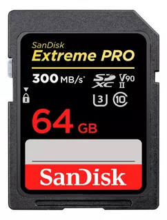 Memoria Sandisk Extreme Pro 64gb V90 Ii 300mb/s - Tienda