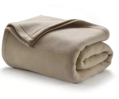 Frazada  Polar Modelo  I 1 1/2 Pl. I Beige I 1.60 X 2.20 Mts