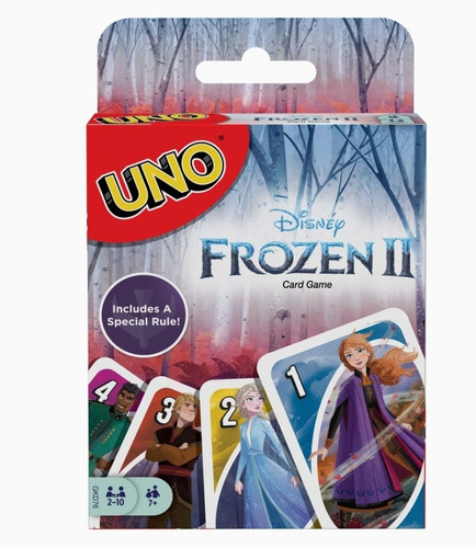 Juego D Mesa Cartas Uno Frozen 2 Disney P/ Niños Mattel.