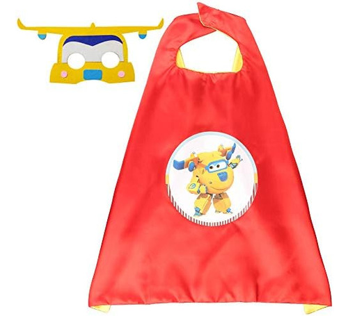 4 Juegos Super Wings Cosplay Disfraces Capas Máscaras Para N
