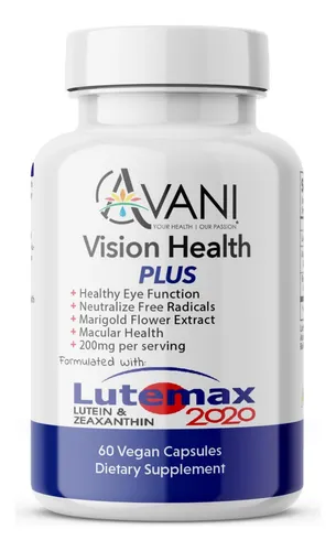 comprar Avani Vision Health Plus Eye Health Hecho Con Lutemax Mg Lut