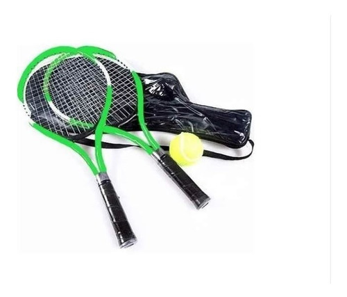 Imagen 2 de 2 de Raqueta Set X2 Recreativa Tennis Con Pelota Niños Raquetas