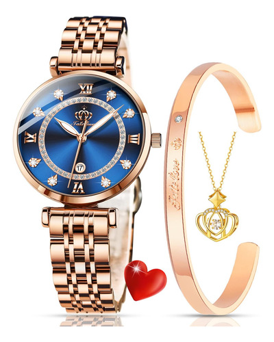 Fate Love Relojes Para Mujer Vestido De Lujo De Oro Rosa Rel