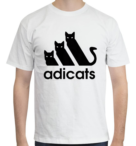 Playera Diseño Adicats - Gatos - Divertido - Negro - 01