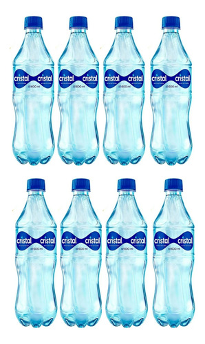 8 Botellas De Agua Mineral Cristal De 600ml Yucateca