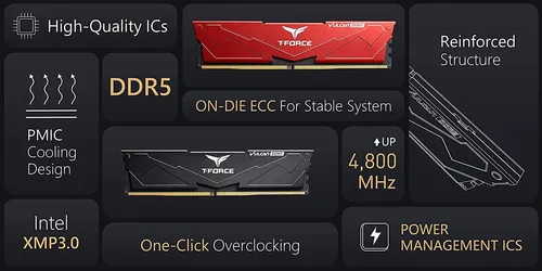 Memoria Ram Teamgroup T-force Vulcam, Ddr5, 2x16gb, 5200mhz