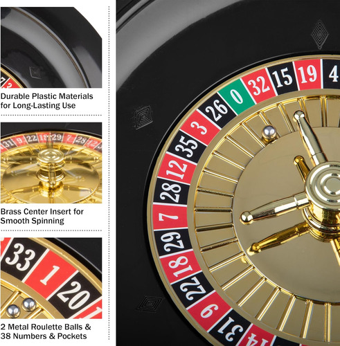 Ruleta De 10 Pulgadas - Juegos De Casino Con Rueda Y 2 Ba...