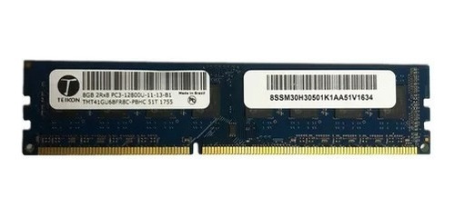 Memória Servidor 8gb Ddr3 2rx8 Pc3 12800u Udimm             