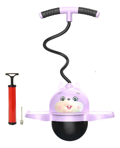 Pogo Ball Con Mango Ejercicio Pogo Stick Pelota Conejo Rosa