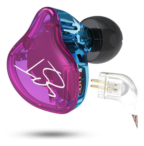 Auriculares In Ear Kz Zst Pro Monitoreo Dual Driver Originales Cable Reforzado Ideal Voz Guitarra Bajo Bateria Vientos