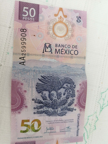 Billete 50 Pesos Seccion Doble Aa