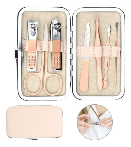 Set Belleza Kit Manicure Y Pedicure Set Para Uñas 7 Pcs