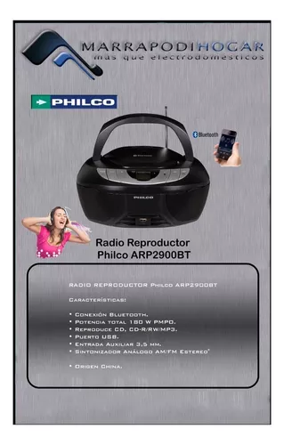 Philco - Reproductor Cd Mp3 Usb Bluetooth Philco
