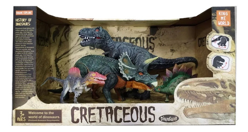 Dinosaurios X4 Caja Cretaceous Tyrannosaurus Rex 