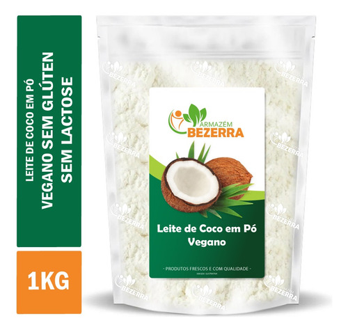 Leite De Coco Em Pó 100% Puro Vegano - 1kg