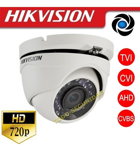 Pack 4 Camara Infrarroja Hikvision Cctv Turbo Hd 720p 1mp 4en1 Tvi Cvi Ahd Gran Angular Seguridad