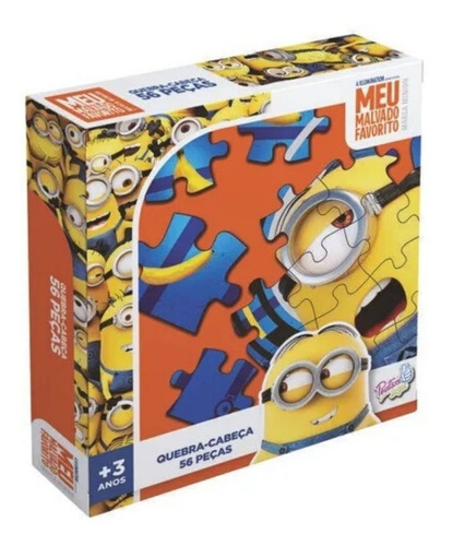 Imagem 1 de 2 de Quebra Cabeça Infantil Brinquedo Puzzle - 56 Peças Minions 