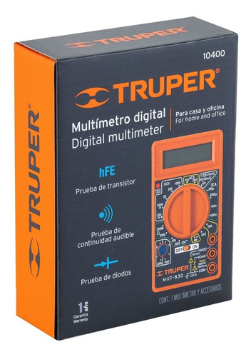 Multimetro Digital Caseromut-830 Truper//ferrenet