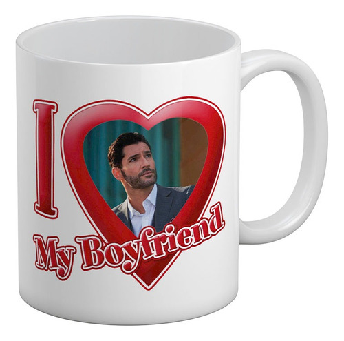 Portavaso Mdf Con Taza Regalo Lucifer Serie Television