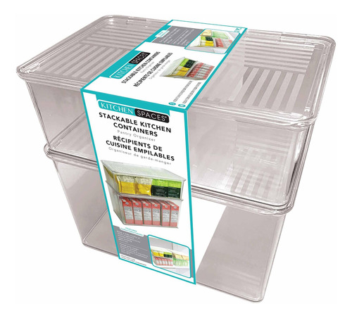 Contenedores De Cocina Apilables Para Espacios De Cocina, 2