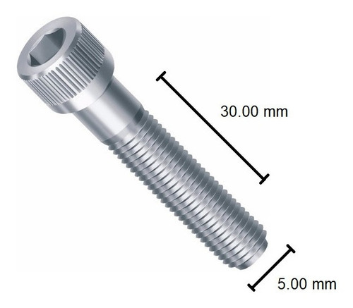 Parafuso Allen Cil Inox M5 X 30 Unc Inoxidavel 304 15 Pecas